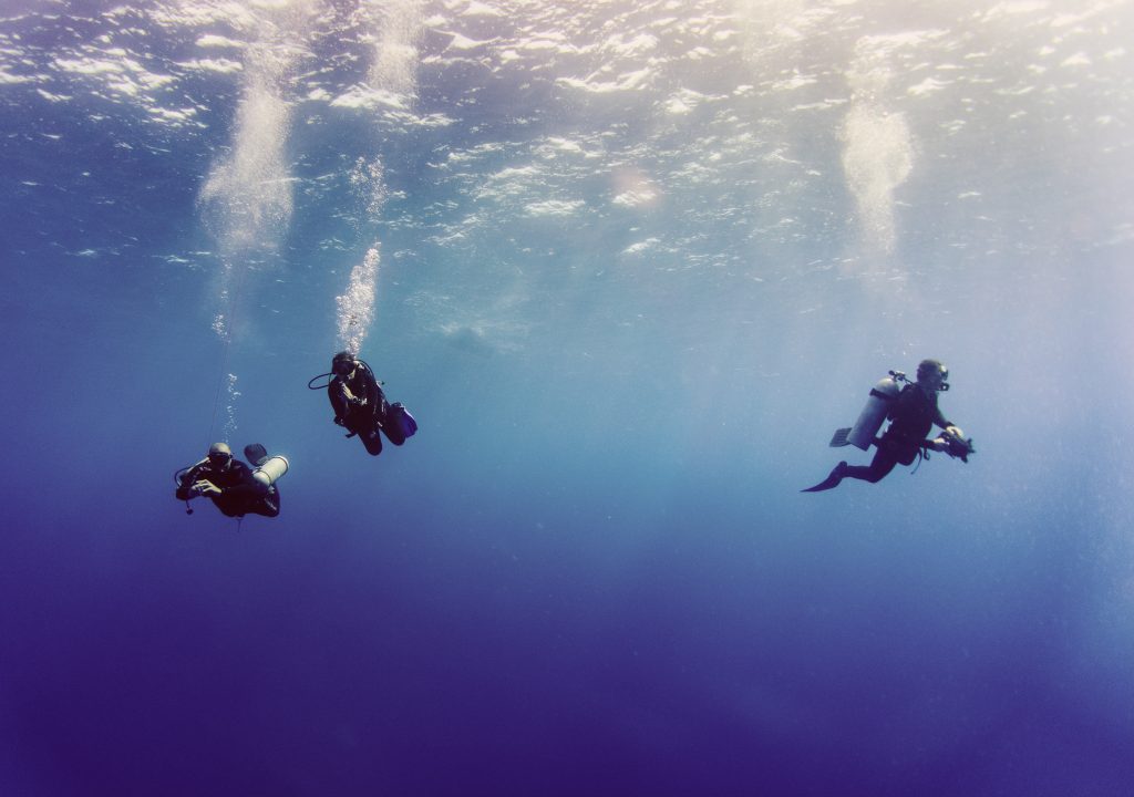 Scuba Divers underwater